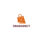 Modern and Simple Orange Bag Shop Logo